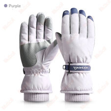 purple women glove keep warm